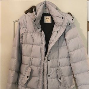 Hollister XS jacket with fur hood
